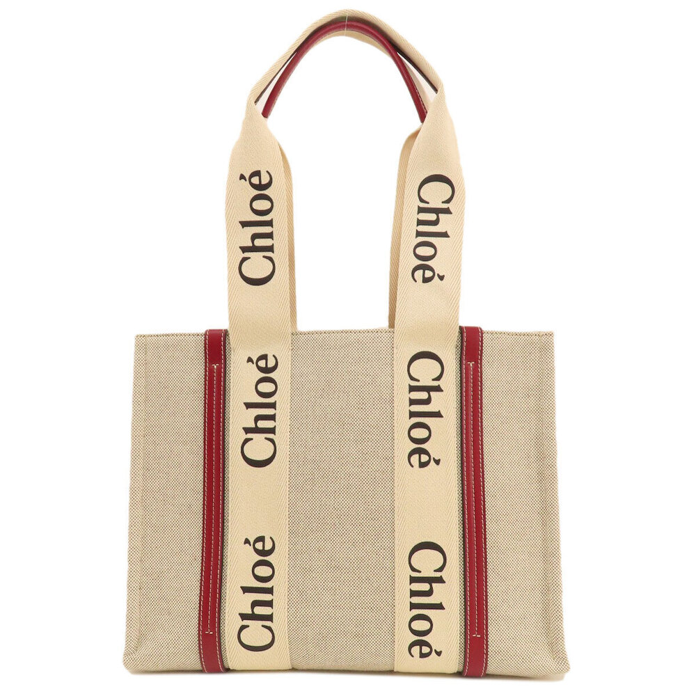 Chloe Canvas Bag Tote Woody Black